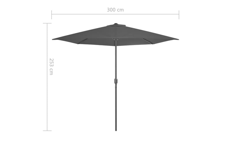Balkongparasoll med aluminiumsstang antrasitt 300x150cm halv - Hagemøbler - Solbeskyttelse - Parasoller - Balkongparasoll