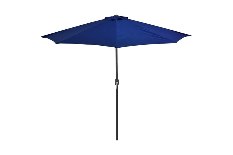 Balkongparasoll med aluminiumsstang blå 270x135x245 cm halv - Blå - Hagemøbler - Solbeskyttelse - Parasoller - Balkongparasoll