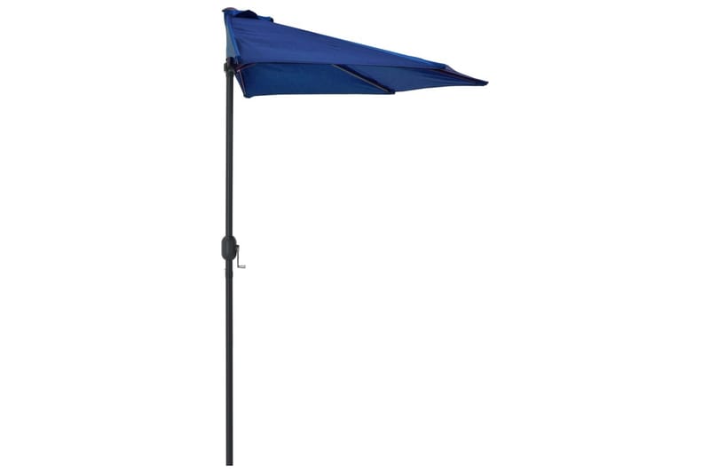 Balkongparasoll med aluminiumsstang blå 270x135x245 cm halv - Blå - Hagemøbler - Solbeskyttelse - Parasoller - Balkongparasoll