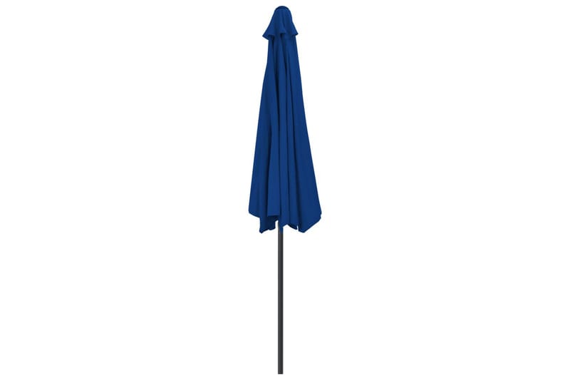 Balkongparasoll med aluminiumsstang blå 300x150x253 cm halv - Blå - Hagemøbler - Solbeskyttelse - Parasoller - Balkongparasoll