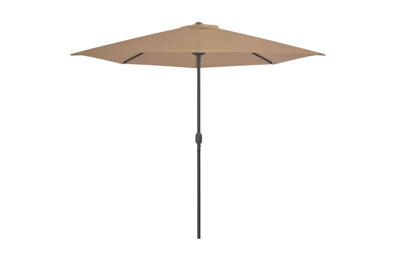 Balkongparasoll med aluminiumsstang gråbrun 300x150 cm halv - Hagemøbler - Solbeskyttelse - Parasoller - Balkongparasoll