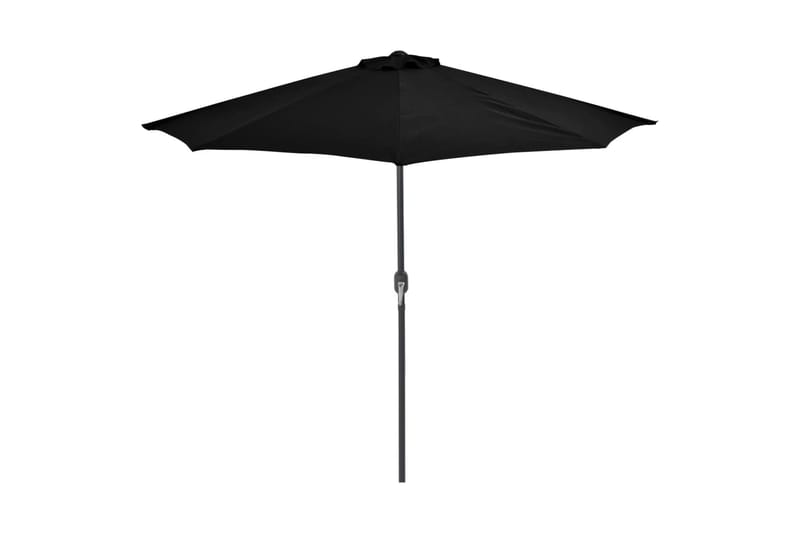 Balkongparasoll med aluminiumsstang svart 270x135x245cm halv - Svart - Hagemøbler - Solbeskyttelse - Parasoller - Balkongparasoll