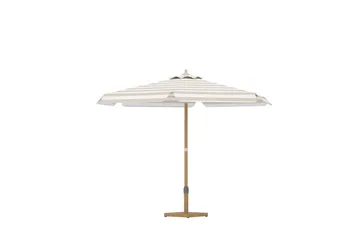 Cerox parasoll 270 cm utendørs - Hvit, stripete - Hagemøbler - Solbeskyttelse - Parasoller - Balkongparasoll