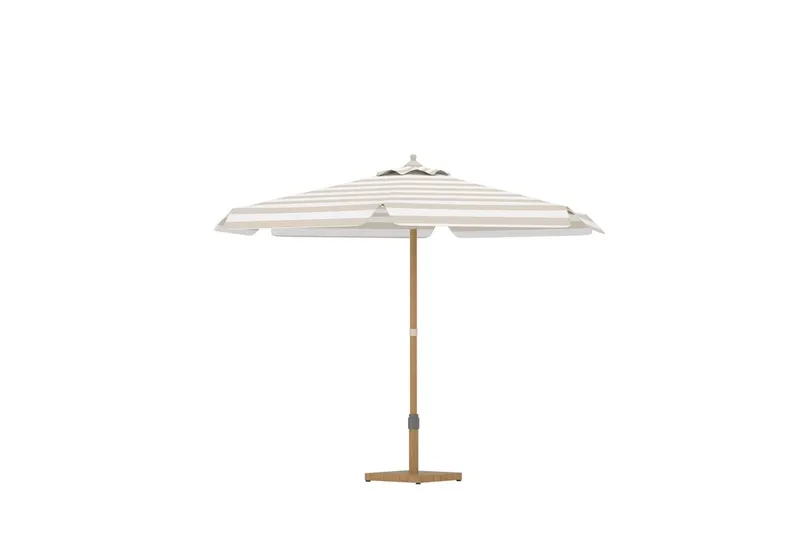 Cerox parasoll 270 cm utendørs - Hvit, stripete - Hagemøbler - Solbeskyttelse - Parasoller - Balkongparasoll