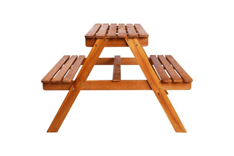 Barnepiknikbord med parasoll 79x90x60 cm heltre akasie - Hagemøbler - Solbeskyttelse - Parasoller