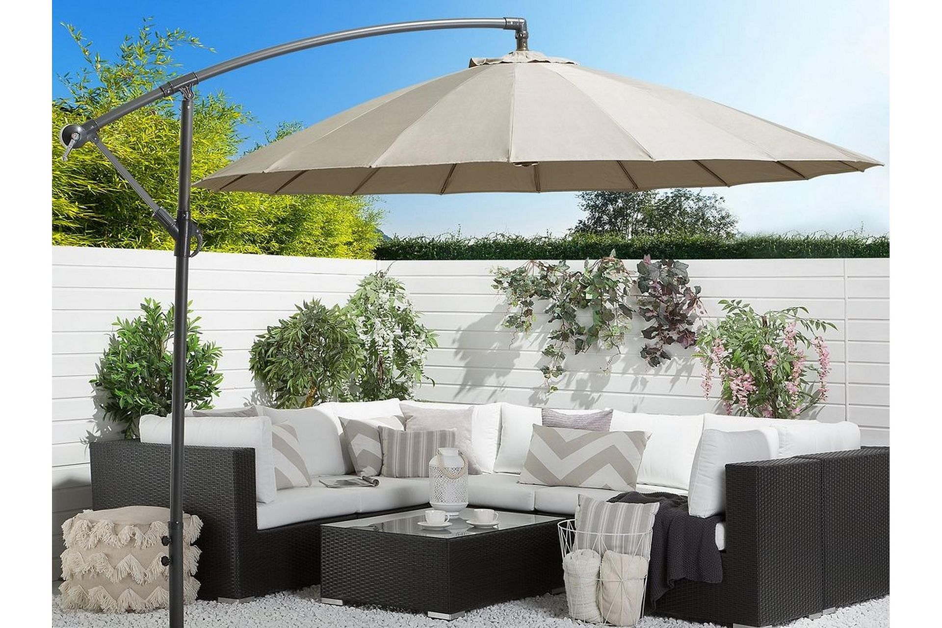 Calabria Ii Parasoll 235 cm - Beige - Hagemøbler - Solbeskyttelse - Parasoller