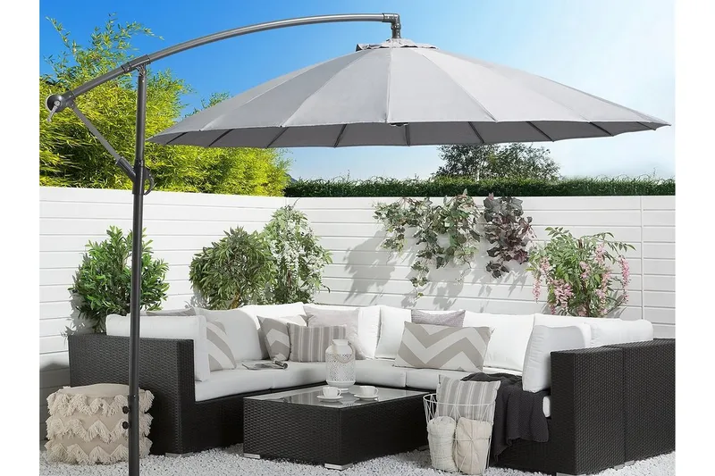 Calabria Ii Parasoll 235 cm - Grå - Hagemøbler - Solbeskyttelse - Parasoller - Hengeparasoll