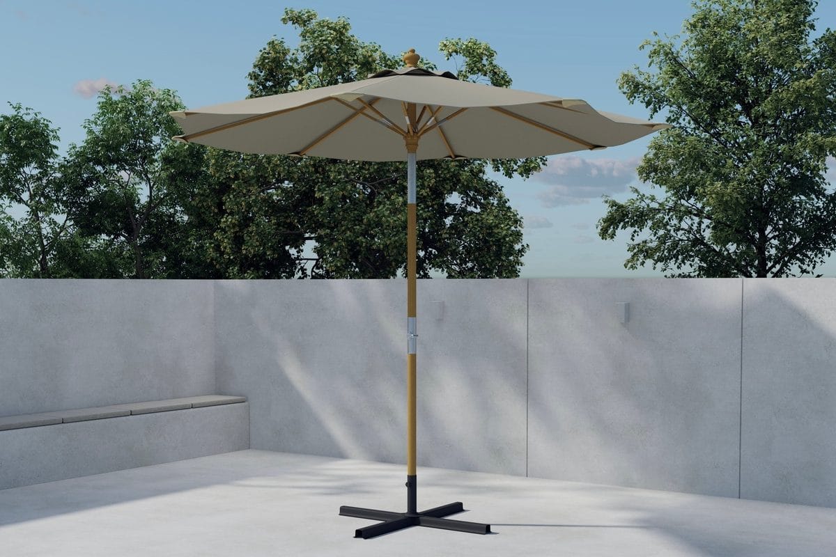 Cerox parasoll 270 cm utendørs - Beige