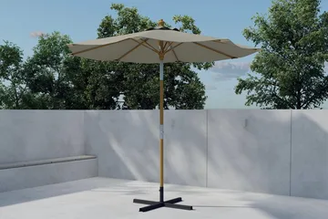 Cerox parasoll 270 cm utendørs - Beige - Hagemøbler - Solbeskyttelse - Parasoller - Baliparasoll