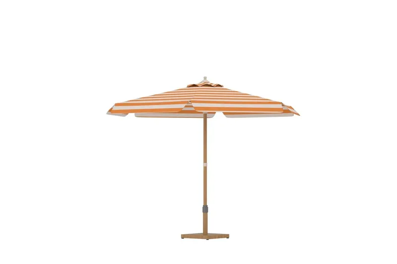 Cerox parasoll 270 cm utendørs - Fersken og hvit, stripete - Hagemøbler - Solbeskyttelse - Parasoller - Balkongparasoll