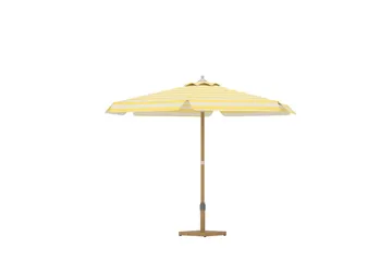 Cerox parasoll 270 cm utendørs - Gul og hvit, stripete - Hagemøbler - Solbeskyttelse - Parasoller - Balkongparasoll