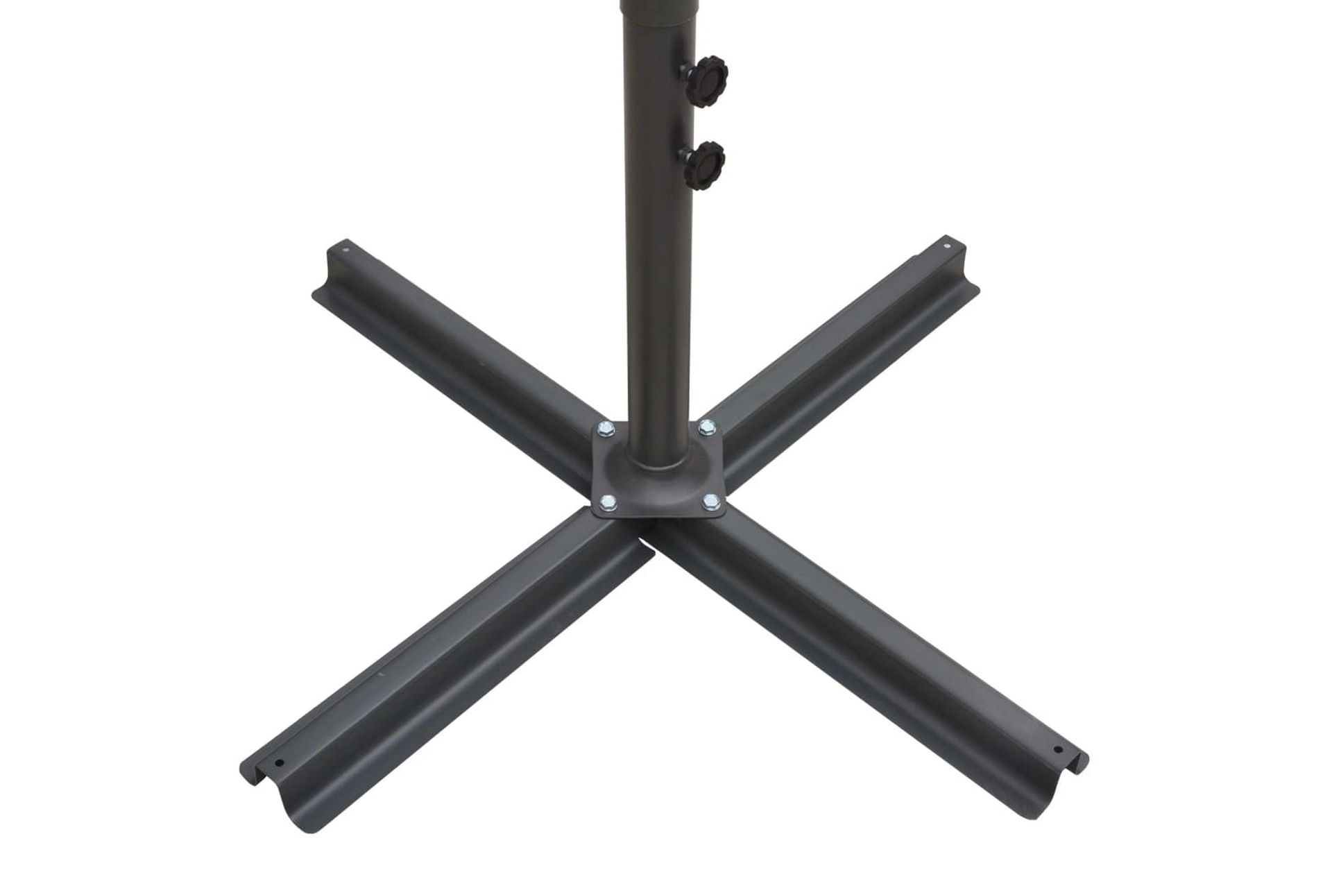 Dobbel parasoll med stålstang 250x250 cm vinrød - Rød - Hagemøbler - Solbeskyttelse - Parasoller