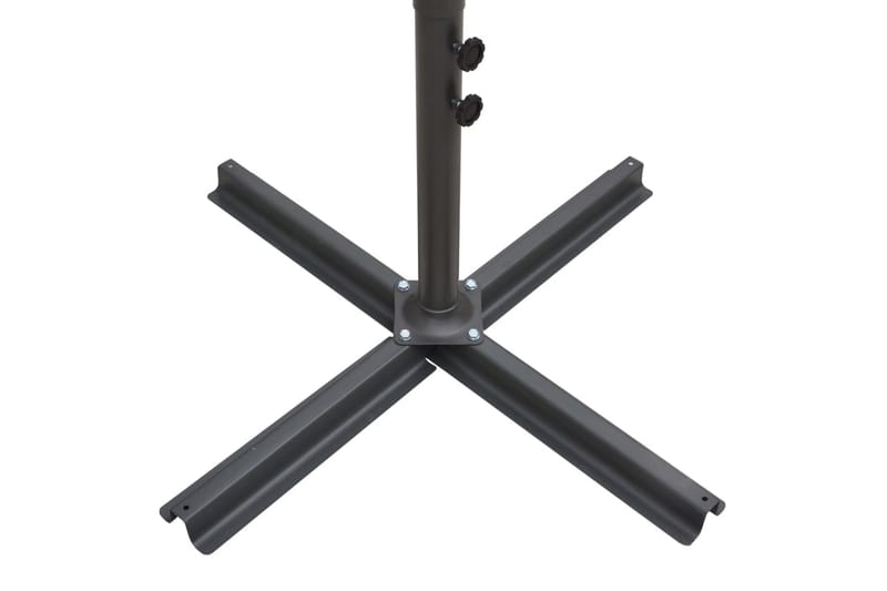 Dobbel parasoll med stålstang 250x250 cm vinrød - Rød - Hagemøbler - Solbeskyttelse - Parasoller