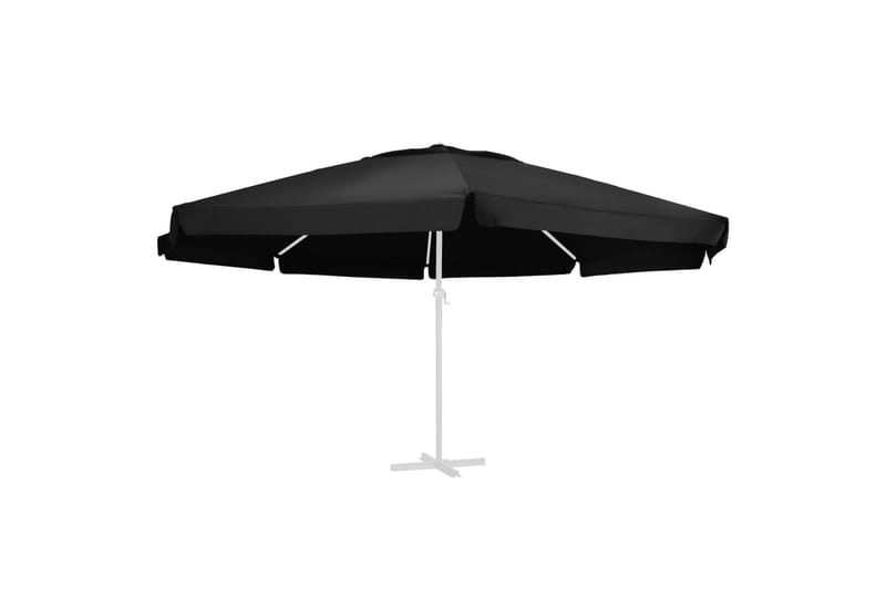 Erstatningsstoff for hageparasoll svart 600 cm - Hagemøbler - Solbeskyttelse - Parasoller