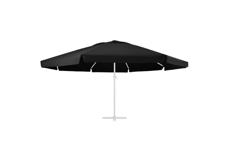 Erstatningsstoff for hageparasoll svart 600 cm - Hagemøbler - Solbeskyttelse - Parasoller