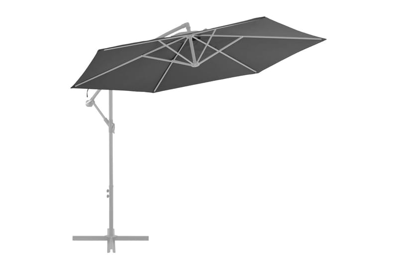 Erstatningsstoff for hengeparasoll antrasitt 300 cm - Hagemøbler - Solbeskyttelse - Parasoller