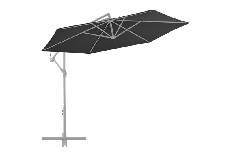 Erstatningsstoff for hengeparasoll svart 300 cm - Hagemøbler - Solbeskyttelse - Parasoller
