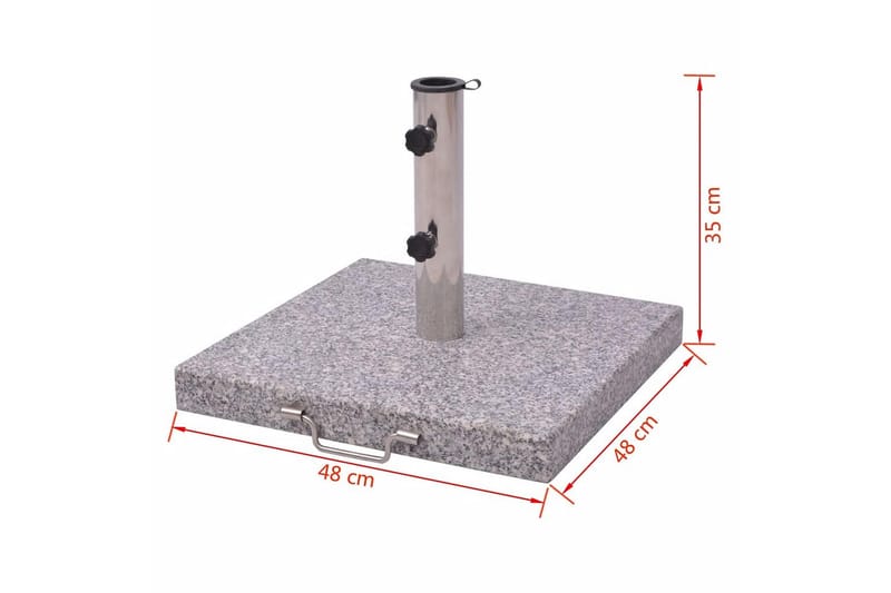 Firkantet Parasoll Stand 48 cm - Hagemøbler - Solbeskyttelse - Parasoller