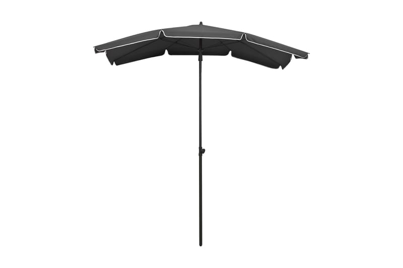 Hageparasoll med stang 200x130 cm antrasitt - Antrasittgrå - Hagemøbler - Solbeskyttelse - Parasoller