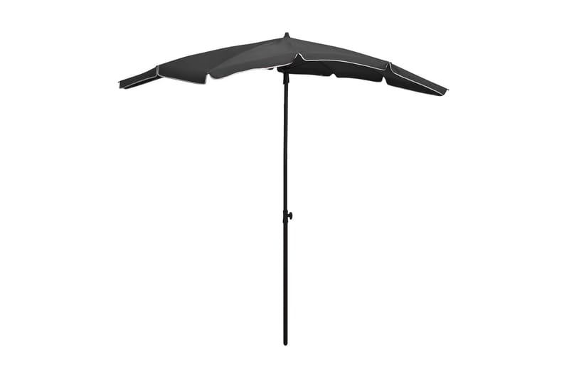 Hageparasoll med stang 200x130 cm antrasitt - Antrasittgrå - Hagemøbler - Solbeskyttelse - Parasoller
