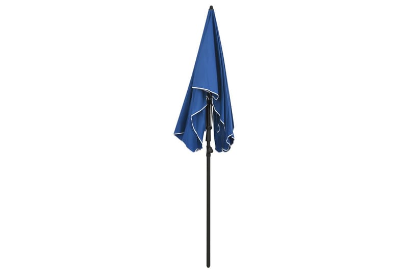 Hageparasoll med stang 200x130 cm asurblå - Blå - Parasoller