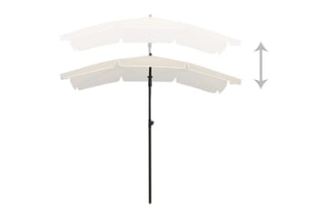Hageparasoll med stang 200x130 cm sand - Krem - Hagemøbler - Solbeskyttelse - Parasoller