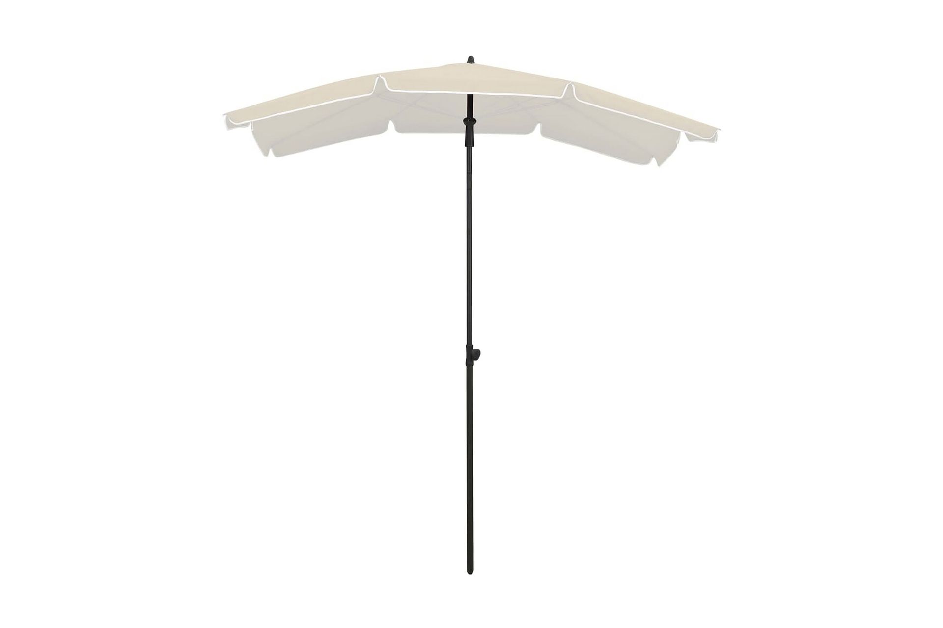 Hageparasoll med stang 200x130 cm sand - Krem - Hagemøbler - Solbeskyttelse - Parasoller