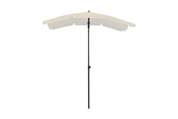 Hageparasoll med stang 200x130 cm sand - Krem - Hagemøbler - Solbeskyttelse - Parasoller