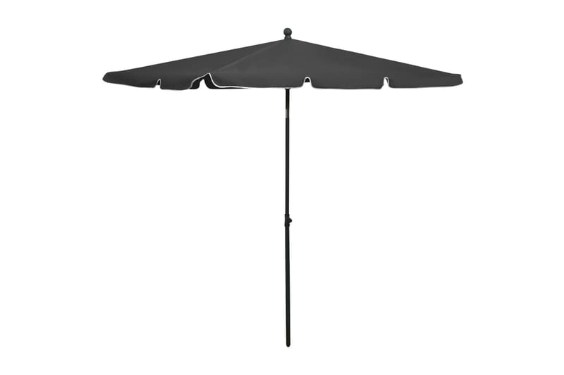 Hageparasoll med stang 210x140 cm antrasitt - Antrasittgrå - Hagemøbler - Solbeskyttelse - Parasoller