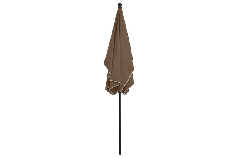 Hageparasoll med stang 210x140 cm gråbrun - Taupe - Hagemøbler - Solbeskyttelse - Parasoller