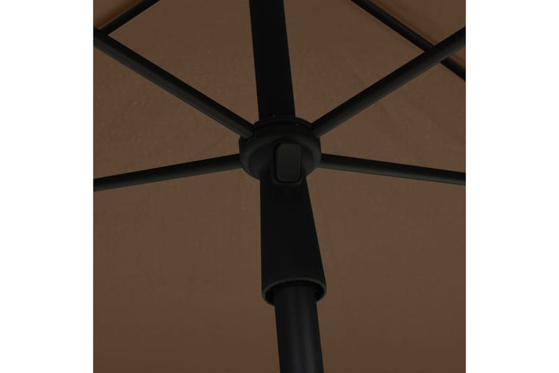 Hageparasoll med stang 210x140 cm gråbrun - Taupe - Parasoller
