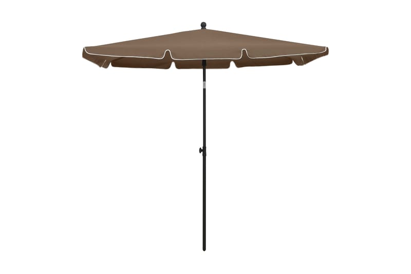 Hageparasoll med stang 210x140 cm gråbrun - Taupe - Hagemøbler - Solbeskyttelse - Parasoller