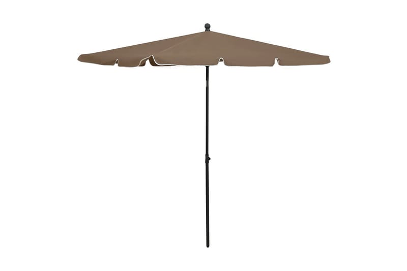 Hageparasoll med stang 210x140 cm gråbrun - Taupe - Hagemøbler - Solbeskyttelse - Parasoller