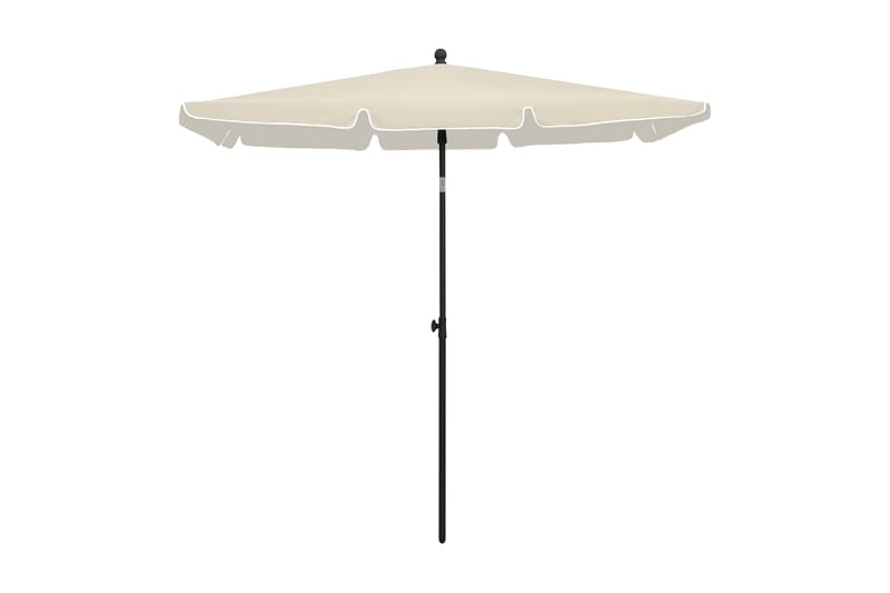 Hageparasoll med stang 210x140 cm sand - Krem - Hagemøbler - Solbeskyttelse - Parasoller