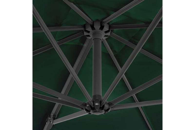 Hengeparasoll med aluminiumsstang 250x250 cm grønn - grønn - Hengeparasoll
