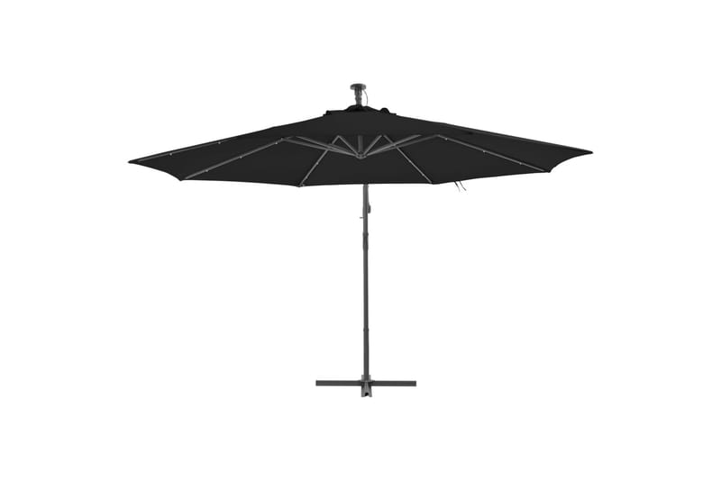 Hengeparasoll med aluminiumsstang 350 cm svart - Hagemøbler - Solbeskyttelse - Parasoller - Hengeparasoll