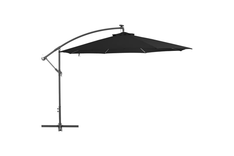 Hengeparasoll med aluminiumsstang 350 cm svart - Hagemøbler - Solbeskyttelse - Parasoller - Hengeparasoll