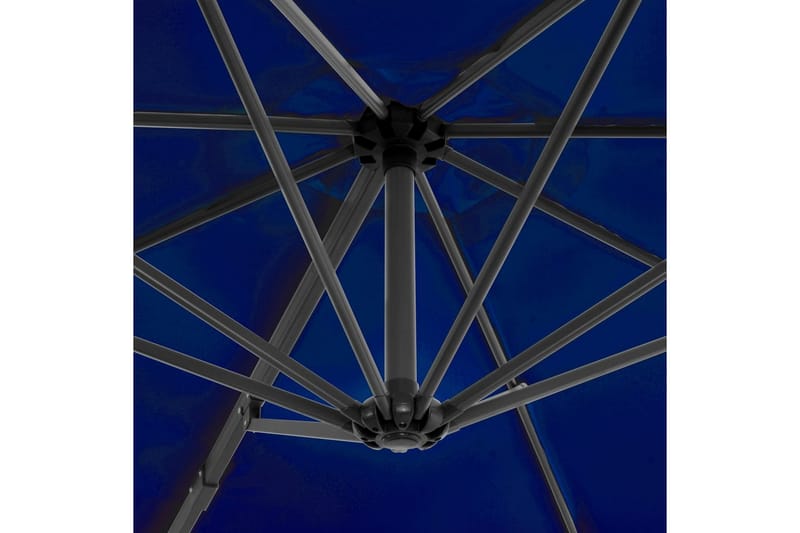 Hengeparasoll med aluminiumsstang asurblå 300 cm - Blå - Hengeparasoll