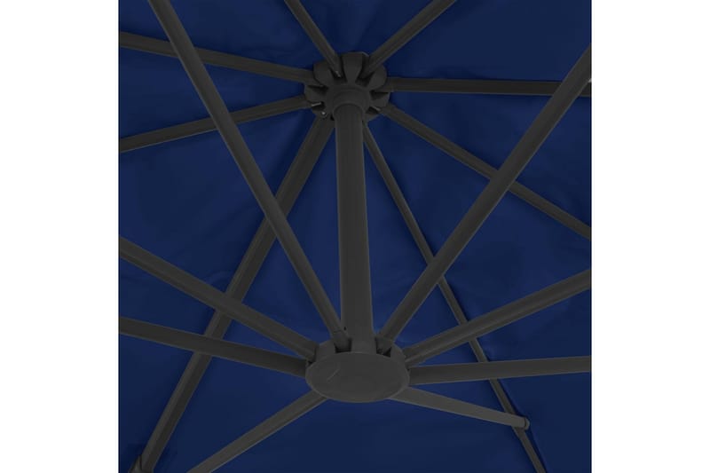Hengeparasoll med aluminiumstang 4x3 m asurblå - Hengeparasoll