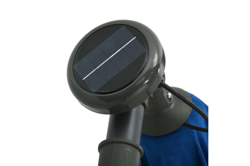 Hengeparasoll med LED-lys og stålstang 300 cm asur - Hagemøbler - Solbeskyttelse - Parasoller - Hengeparasoll