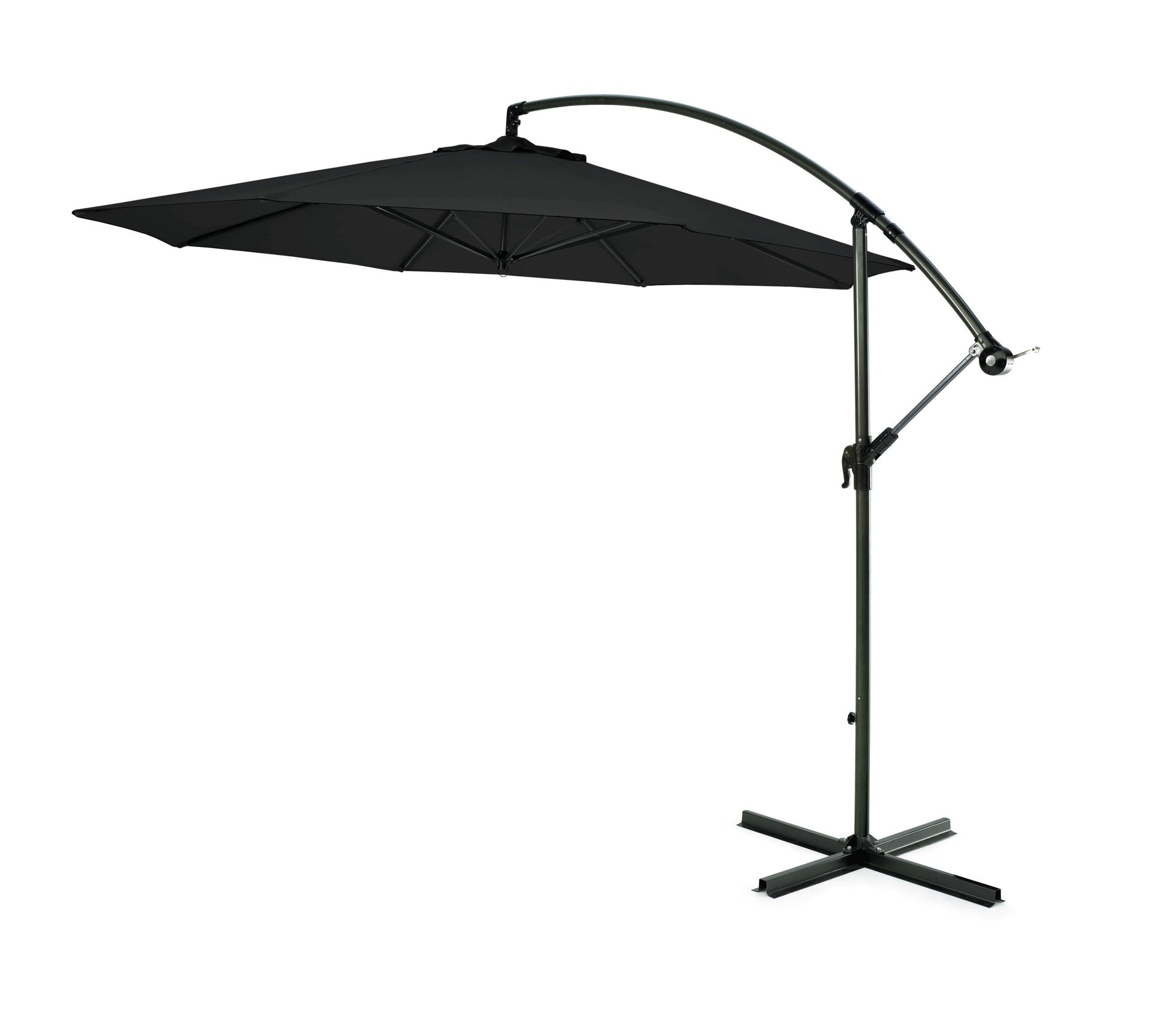 Hillerstorp Sidewinder hengeparasoll 300 cm - Svart/hvit
