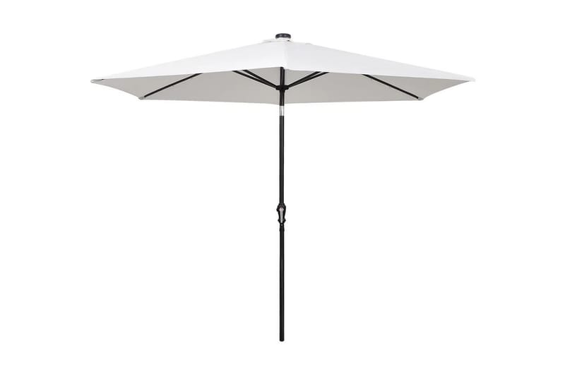 LED Parasoll 3 m sandhvit fritthengende - Sandhvit - Hagemøbler - Solbeskyttelse - Parasoller - Hengeparasoll
