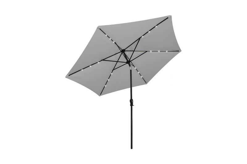 LED Parasoll 3 m sandhvit fritthengende - Sandhvit - Hagemøbler - Solbeskyttelse - Parasoller - Hengeparasoll