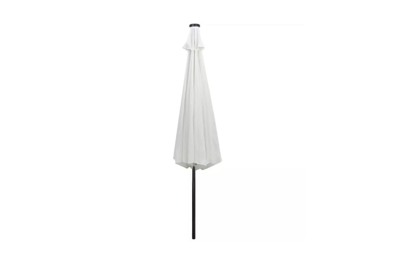 LED Parasoll 3 m sandhvit fritthengende - Sandhvit - Hagemøbler - Solbeskyttelse - Parasoller - Hengeparasoll