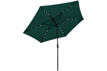 LED Parasoll 3 m grønn fritthengende - Grønn - Hagemøbler - Solbeskyttelse - Parasoller - Hengeparasoll
