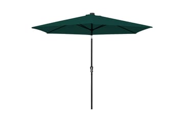 LED Parasoll 3 m grønn fritthengende - Grønn - Hagemøbler - Solbeskyttelse - Parasoller - Hengeparasoll