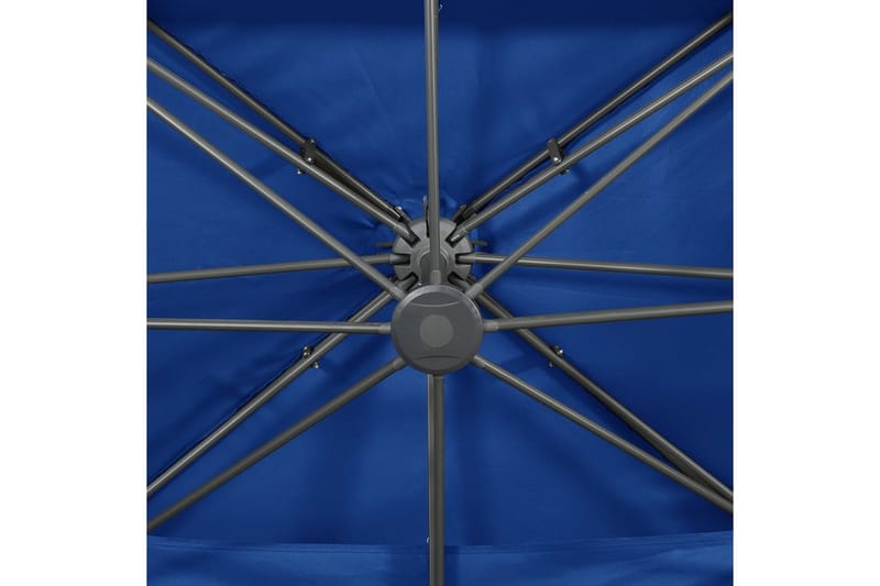 Hengeparasoll med dobbel topp 400x300 cm asurblå - Blå - Parasoller