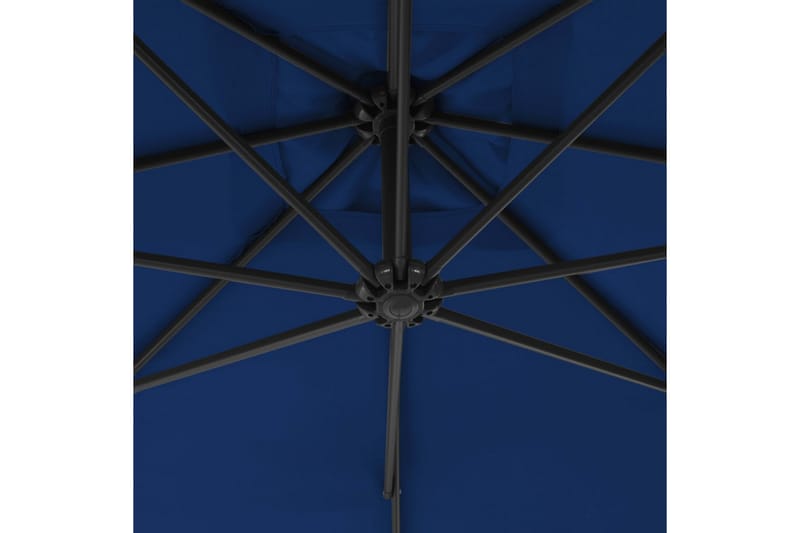 Hengeparasoll med stålstang 250x250 cm asurblå - Blå - Parasoller