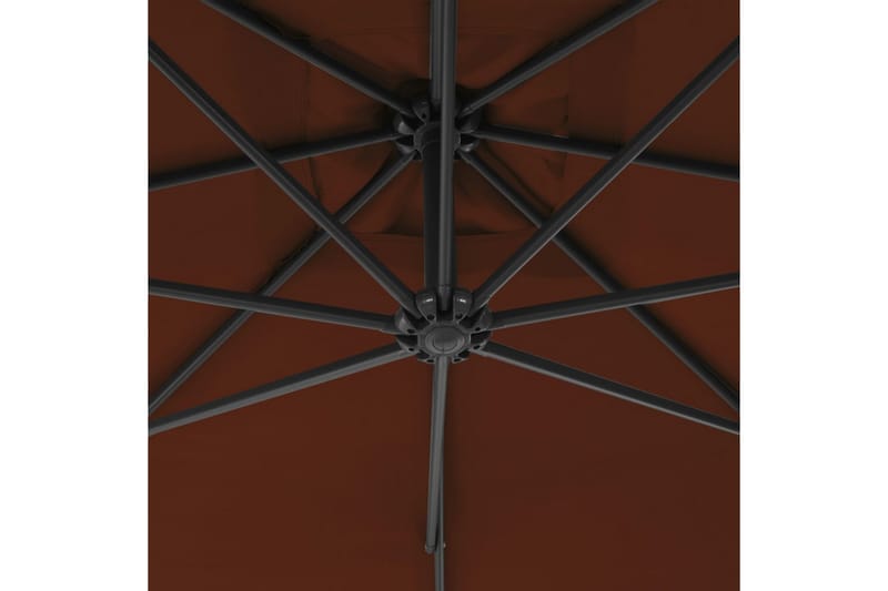 Hengeparasoll med stålstang 250x250 cm terrakotta - Oransj - Parasoller