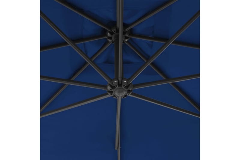 Hengeparasoll med stålstang 300 cm asurblå - Blå - Parasoller